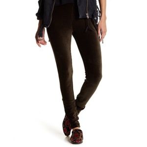 NWT! Free People Stripped Velvet Leggings